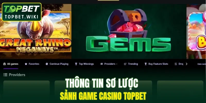 Thông tin sơ lược sảnh game casino Topbet